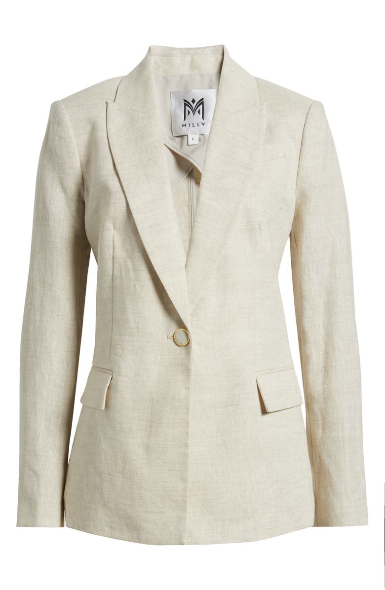 Milly Alexa Linen Blazer, Alternate, color, 