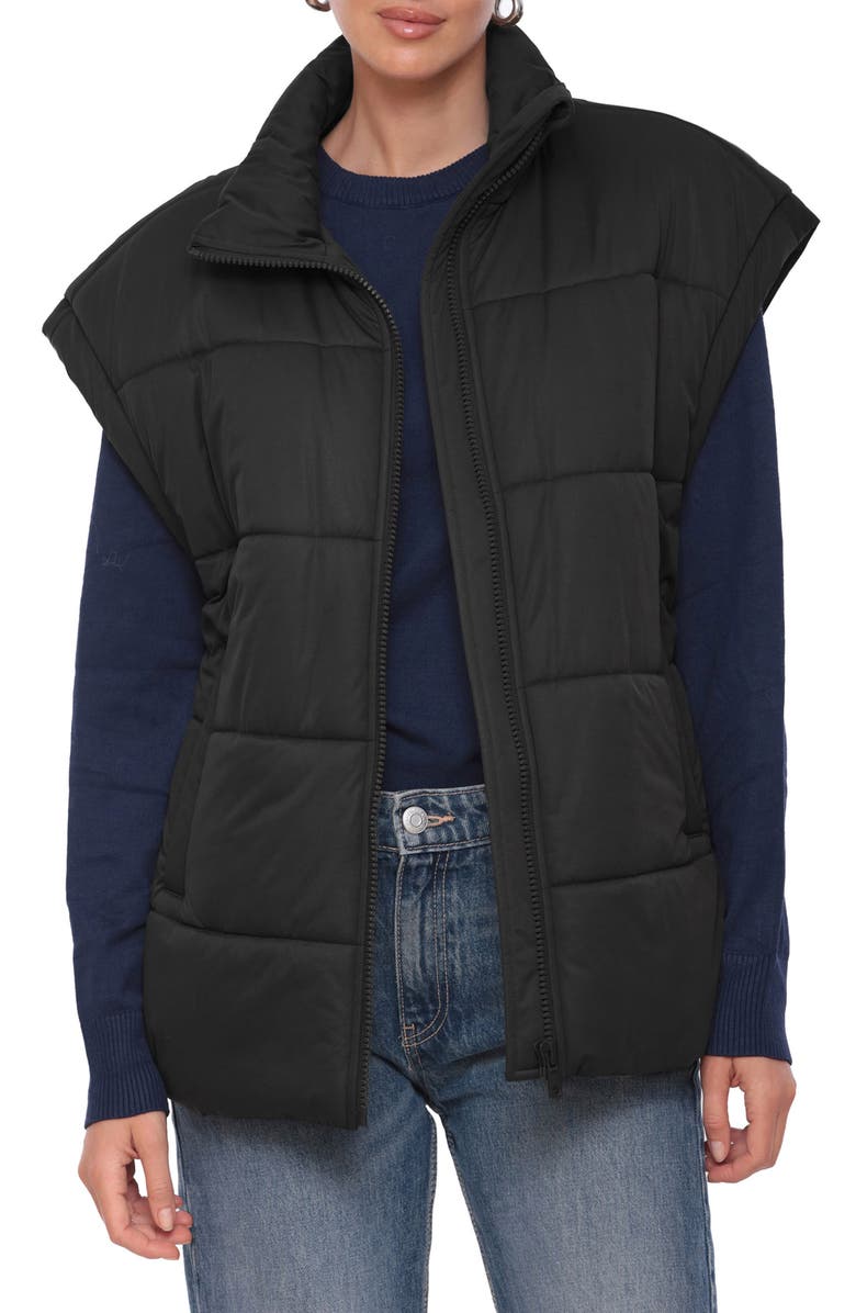 Avec Les Filles Boxy Oversize Quilted Puffer Vest, Main, color,