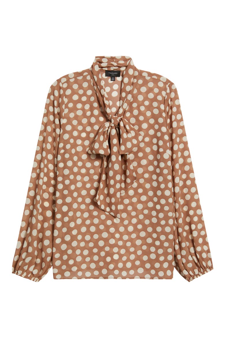 Bow Neck Top, Alternate, color, SAND IVORY