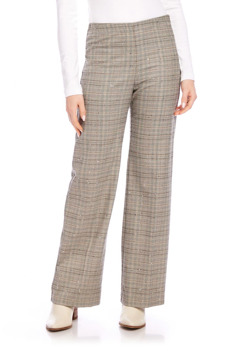 Sequin Plaid Straight Leg Pants, Main, color, PLAID