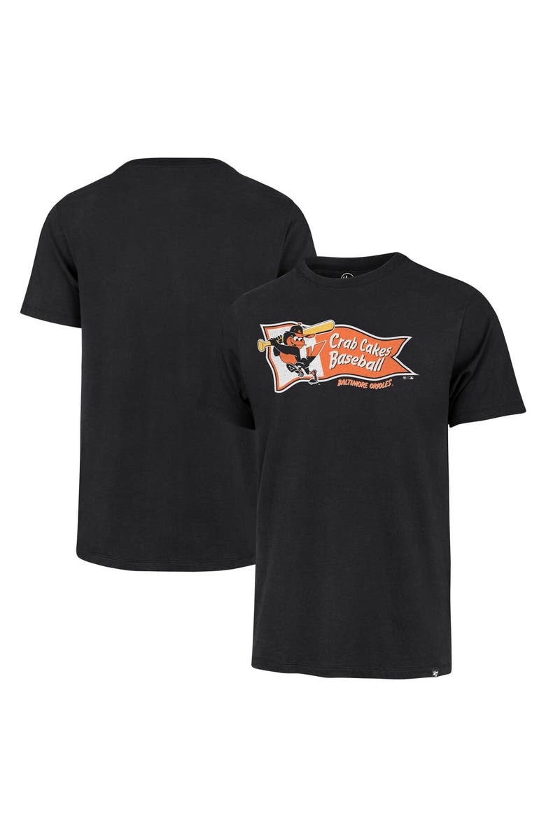 '47 Men's '47 Black Baltimore Orioles Regional Franklin T-Shirt, Main, color, Black