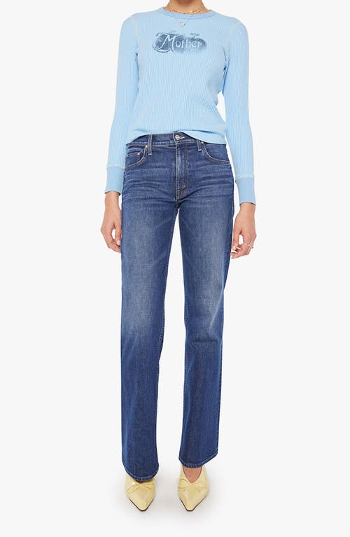 Mother The Itty Bitty Goodie Goodie Thermal Faded T-shirt In Blue