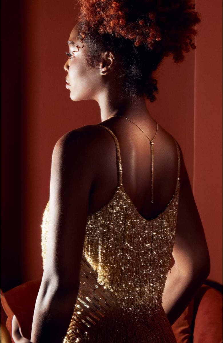 Ora Ana The Stella Lariat Necklace, Alternate, color, Gold/White  Cz