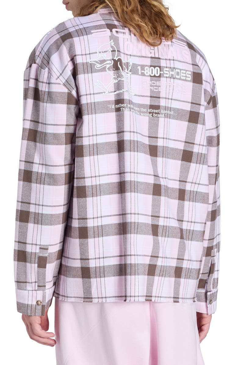 adidas Cotton Flannel Button-Up Shirt, Alternate, color, Clear Pink/ /