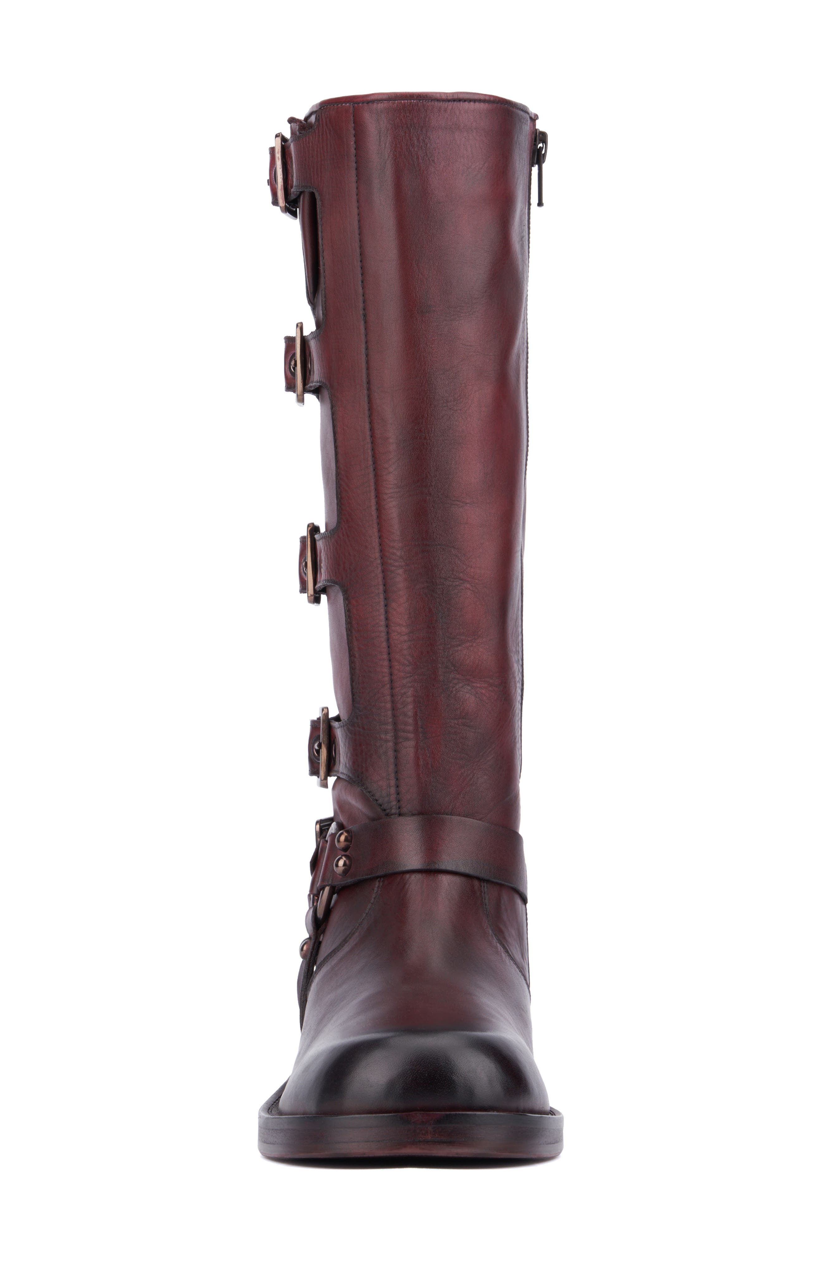 Constance Knee High Boot, Alternate, color, BURGUNDY