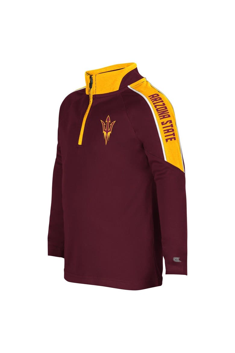 Toddler Colosseum Maroon Arizona State Sun Devils Team Raglan Quarter-Zip Windshirt, Alternate, color, Maroon