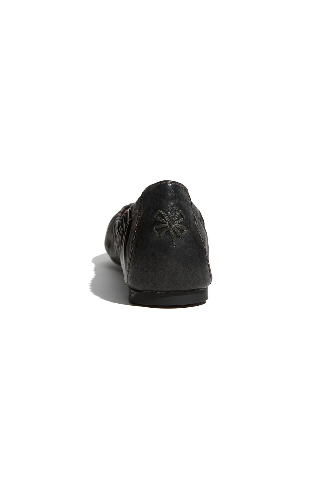 'Erla' Flat, Alternate, color, BLACK LEATHER