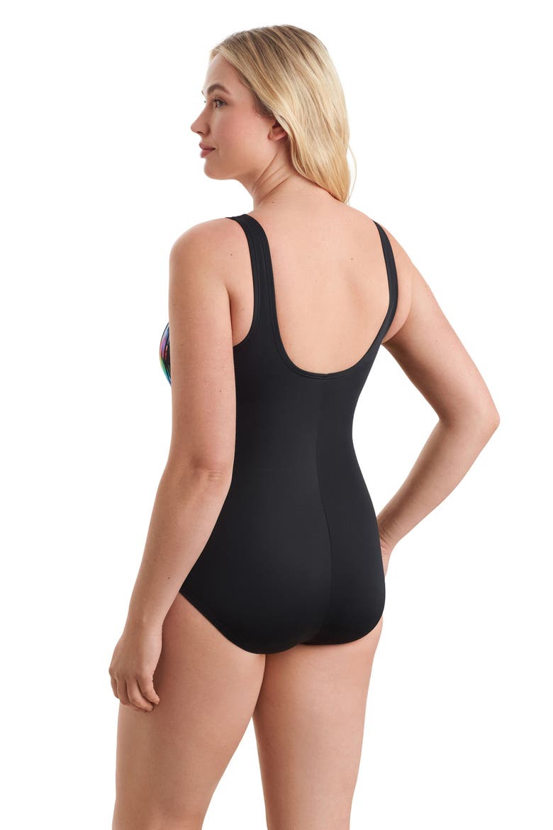 Highneck Tank Chlorine Resistant One-Piece Swimsuit, Alternate, color, City Limits