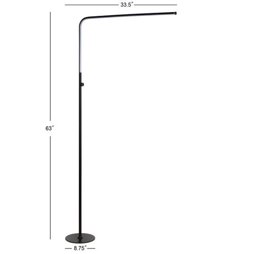 Jonathan Y Natalie 63" Led Integrated Floor Lamp In Black