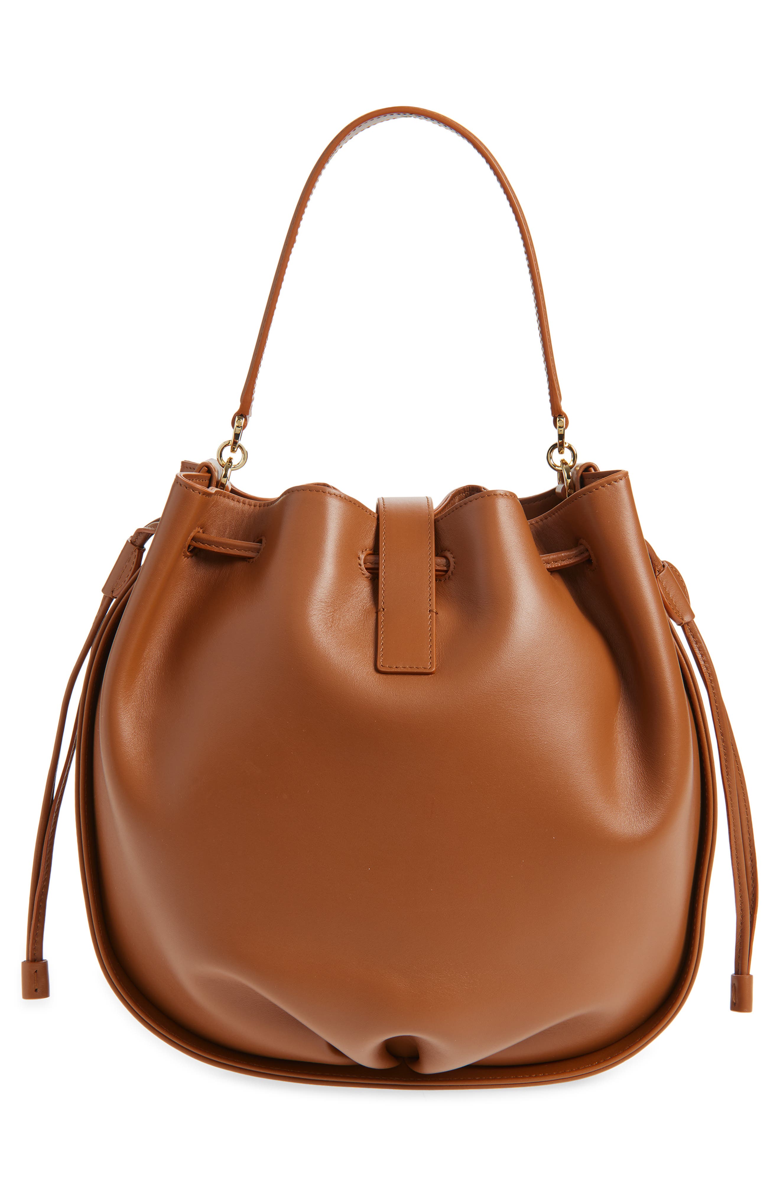 Hug Leather Bucket Bag, Alternate, color, NATURAL RESORT