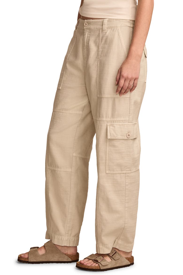 Straight Leg Slub Cargo Pants, Alternate, color, TOFU