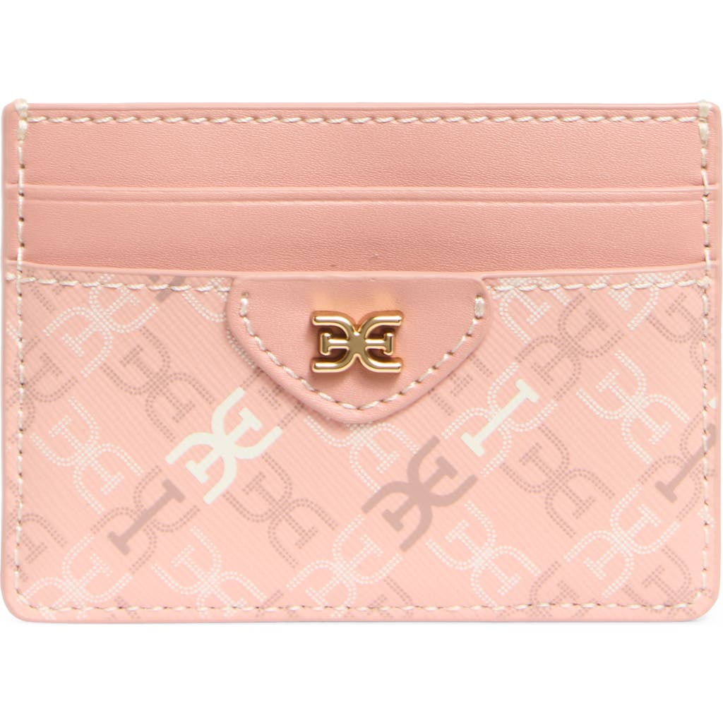 Sam Edelman Harper Monogram Faux Leather Card Case