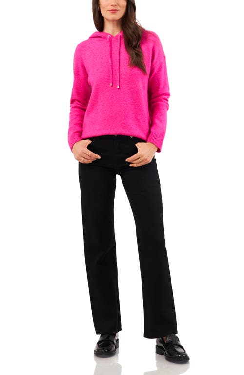 Vince Camuto Jersey Knit Hooded Sweater In Pink