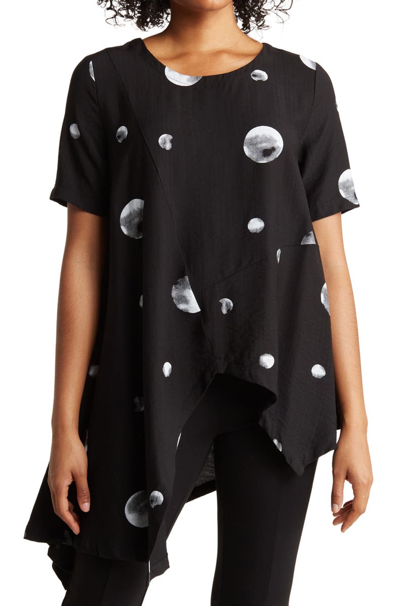 PATRIZIA LUCA Asymmetric Dot Print Top, Main, color,