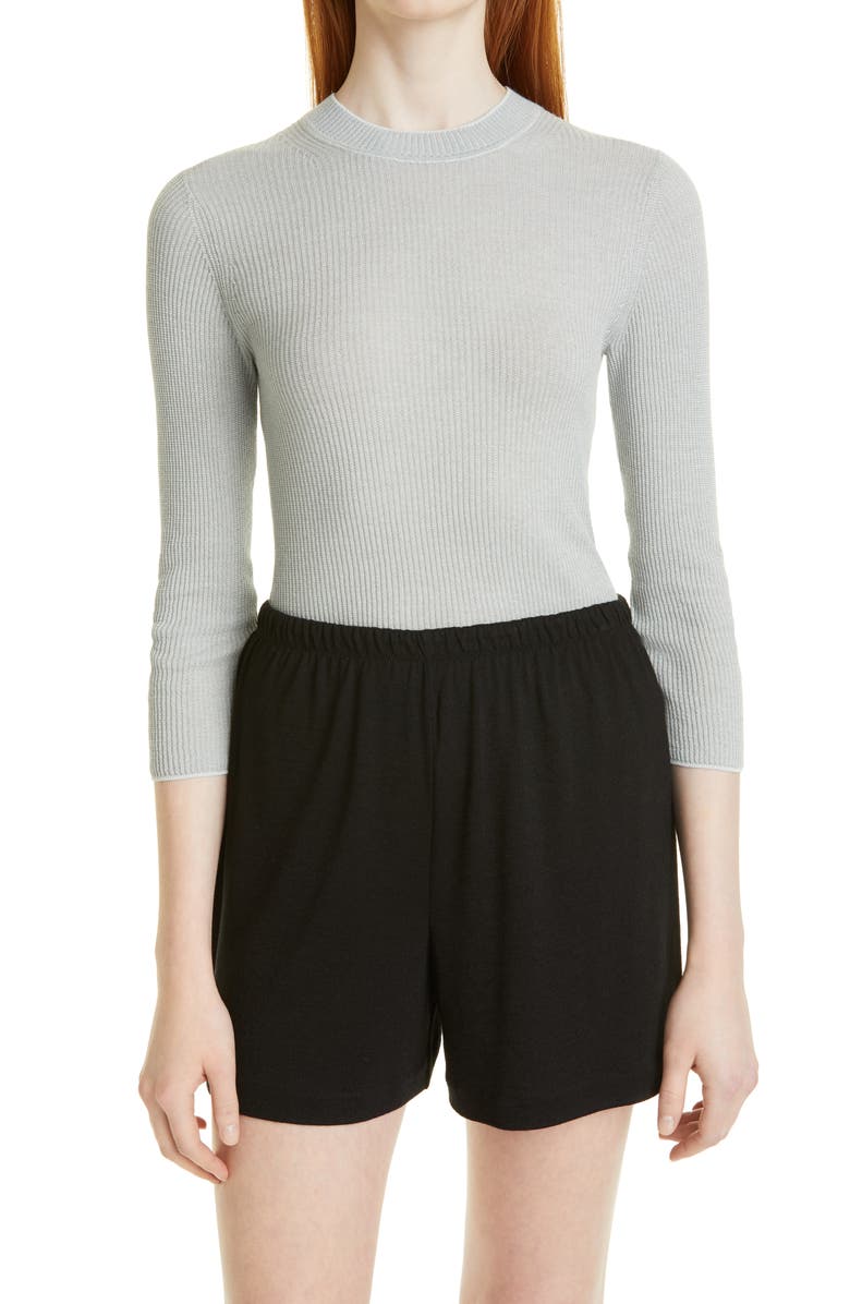 Vince Ribbed Marled Cotton Crewneck Sweater, Main, color,