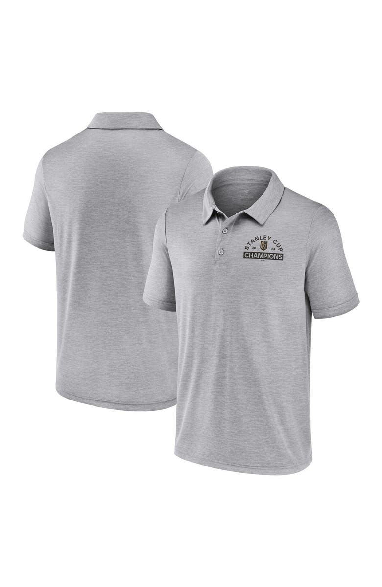 FANATICS Men's Fanatics Branded  Heather Gray Vegas Golden Knights 2023 Stanley Cup Champions Polo, Main, color, 