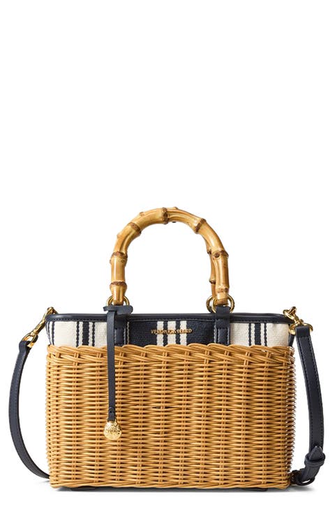 Porto Wicker Stripe Canvas Bag