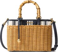 Veronica Beard Porto Wicker Stripe Canvas Bag