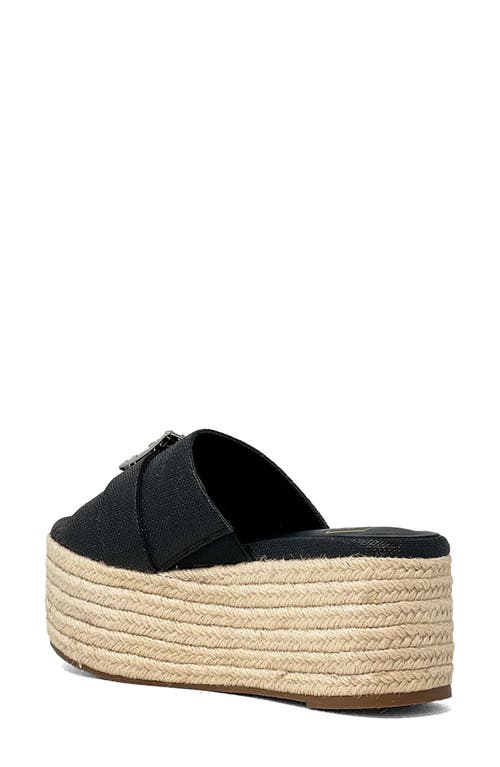 Shushop Kelly Jute Platform Sandal In Black