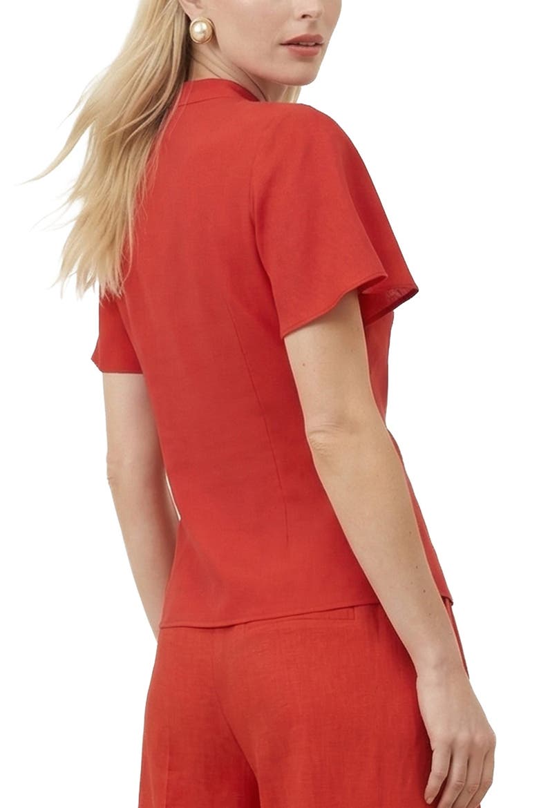 Camille Flutter Sleeve Top, Alternate, color, Red