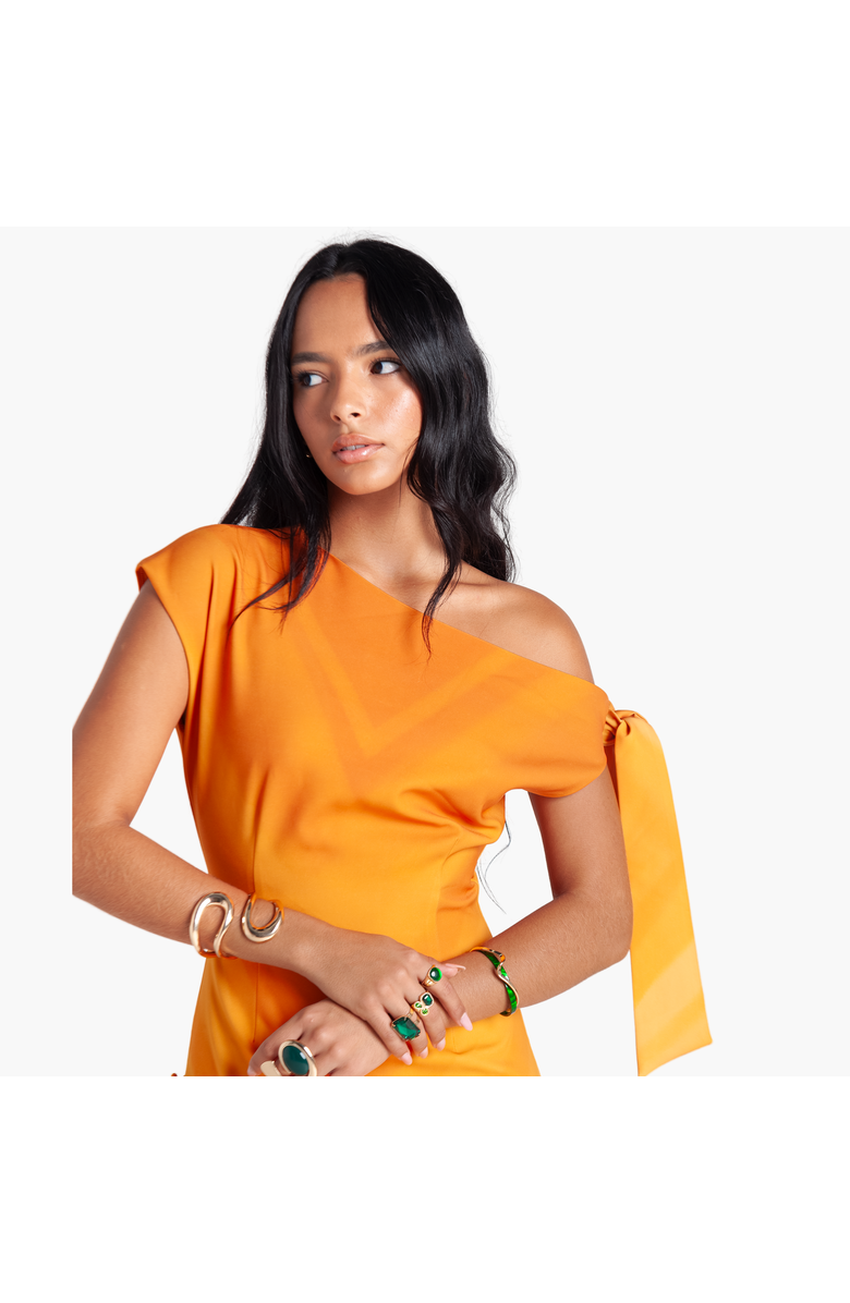 RICHANTEE Asymmetric Maxi Dress, Alternate, color, Orange