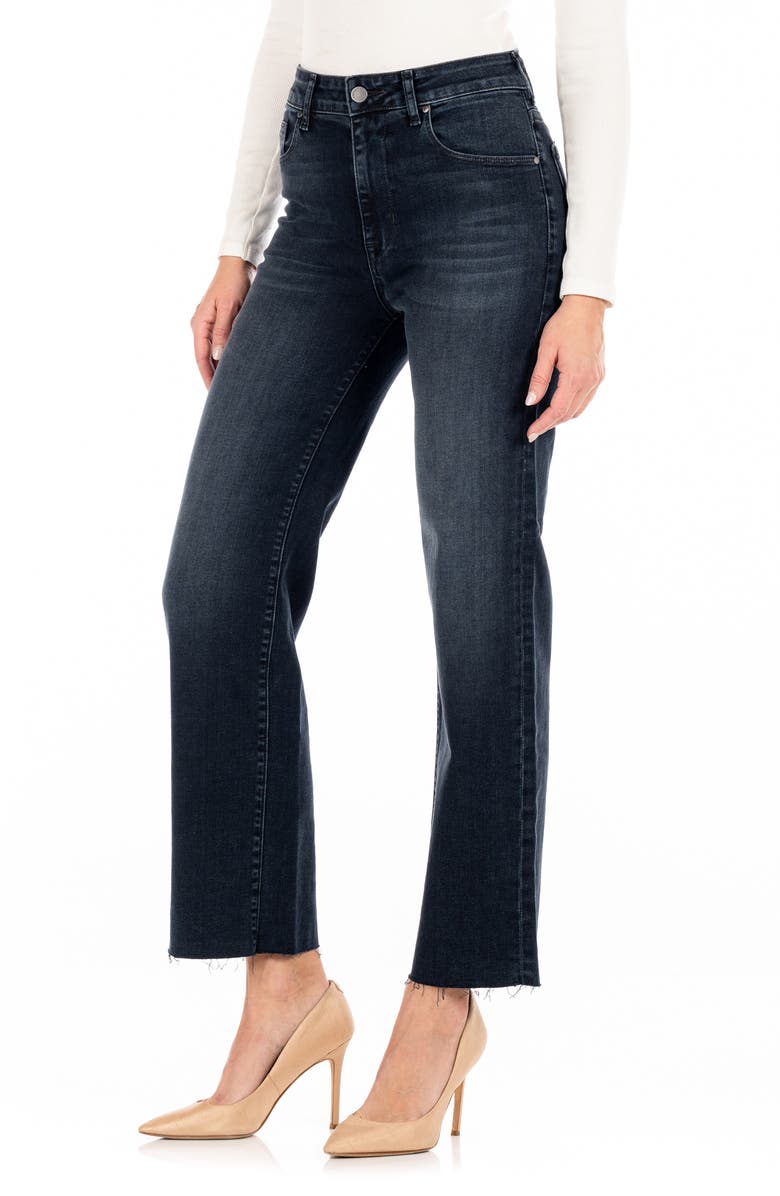 Fidelity Denim Malibu High Waist Raw Hem Crop Wide Leg Jeans, Alternate, color, 