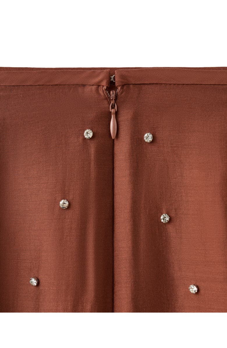 MANGO Crystal Embellished Midi Skirt, Alternate, color, 