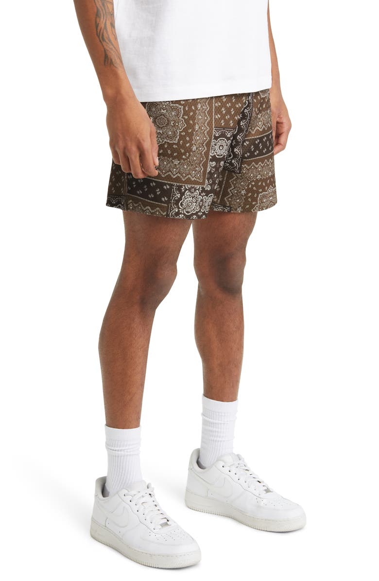 PacSun Aaron Bandana Print Mesh Shorts, Alternate, color,