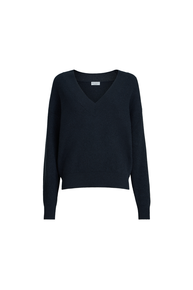 Sparkling cashmere sweater, Alternate, color, Blue