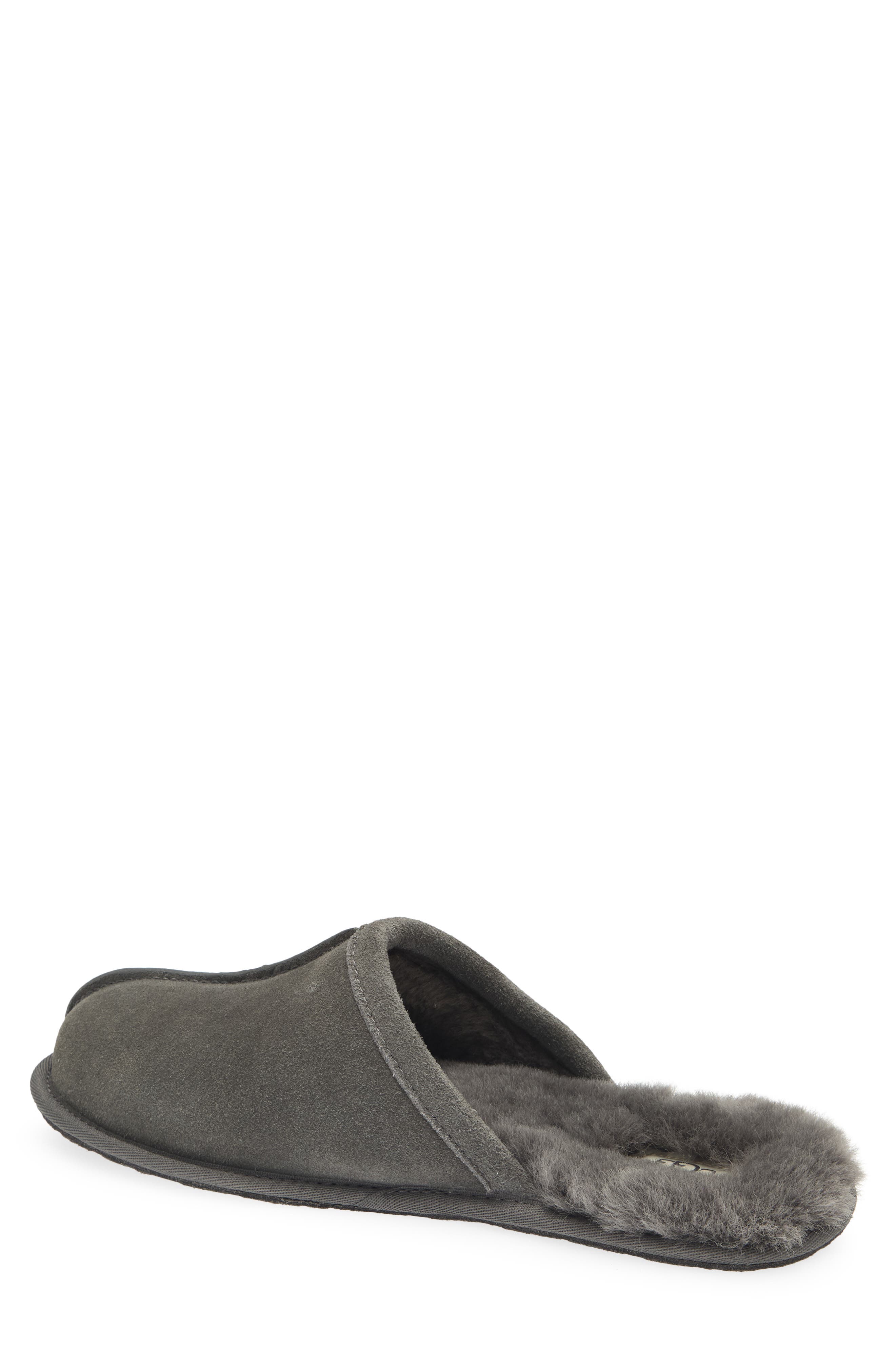 Genuine Shearling Scuff Slipper, Alternate, color, CHARCOAL GREY