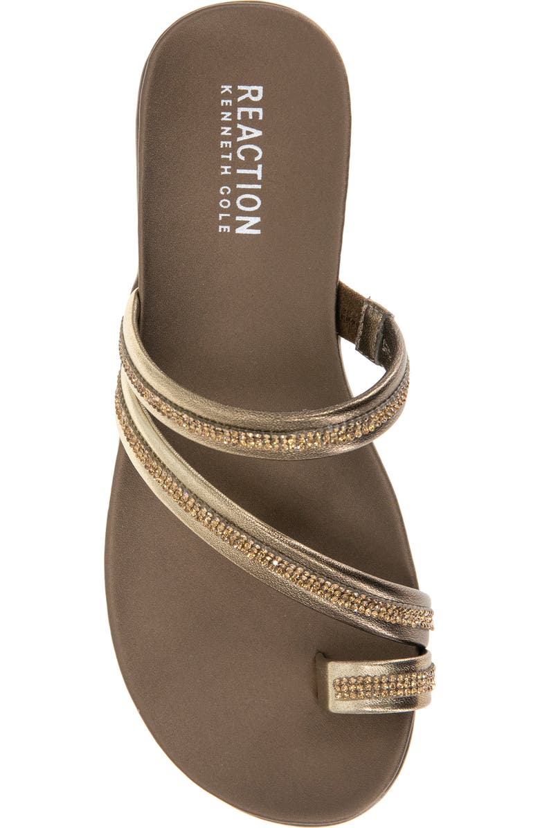 Reaction Kenneth Cole Gia Crystal Strap Slide Sandal, Alternate, color, Bronze