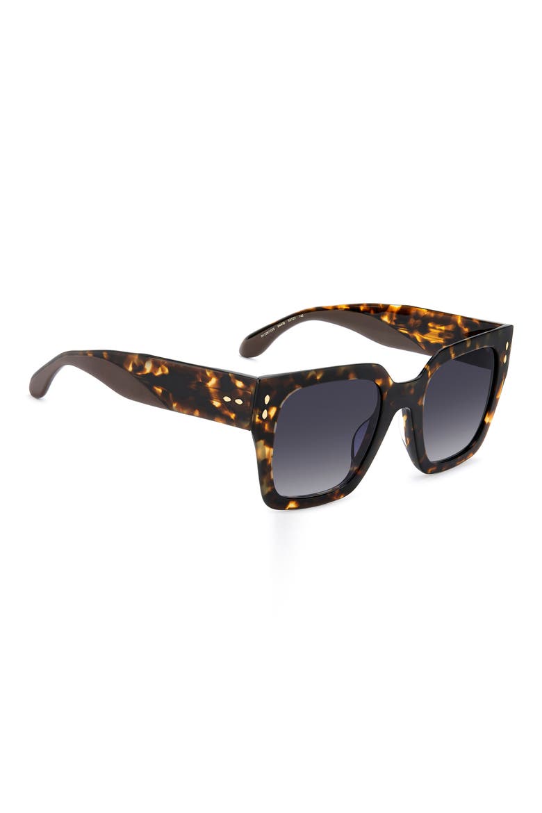 52mm Gradient Square Sunglasses, Alternate, color, HAVANA BROWN/ BLUE SF