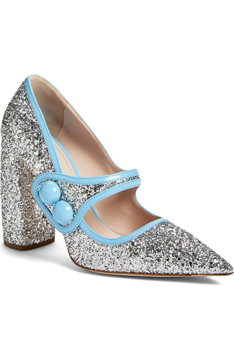 Miu Miu Glitter Mary Jane, Main, color,
