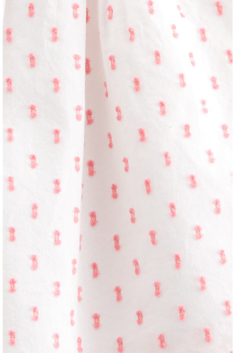Square Neck Cotton Flutter Top & Shorts Set, Alternate, color, WHITE- PINK