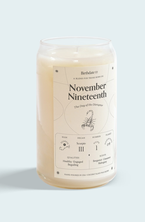 Birthdate Co. The November Birthday Candle In November 19th