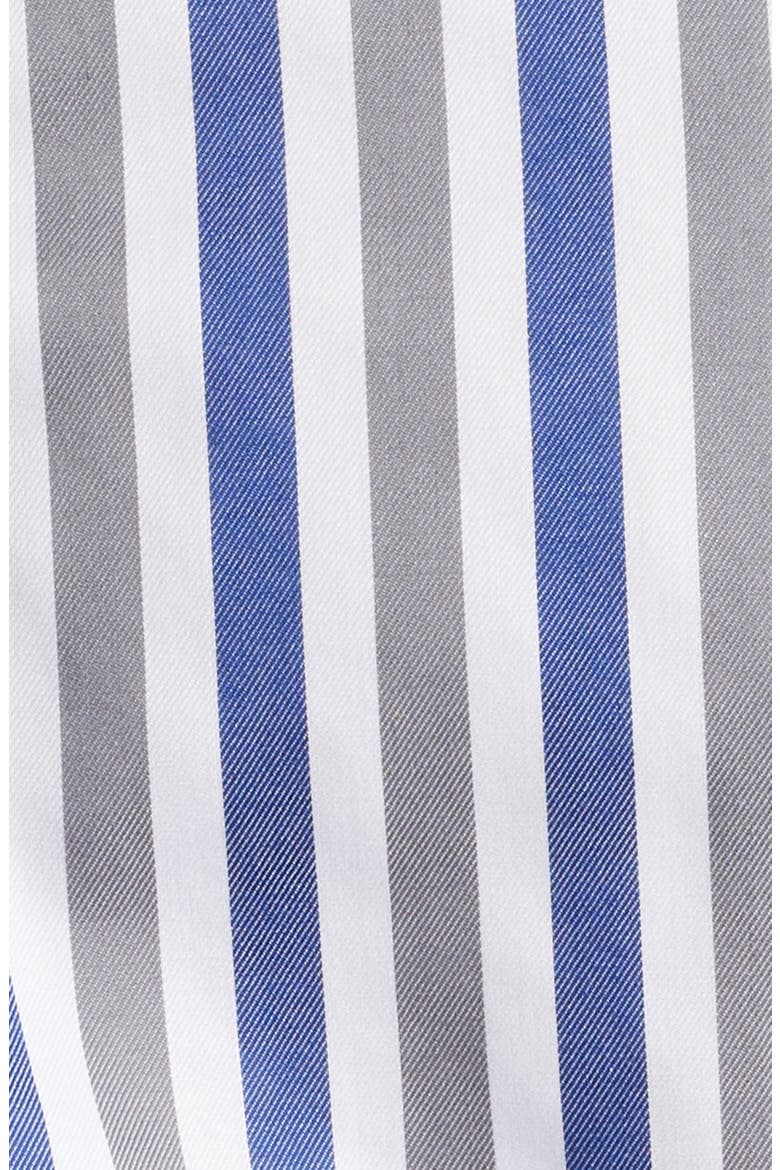 Slim Fit Stripe Non-Iron Cotton Twill Dress Shirt, Alternate, color, BLUE GREY