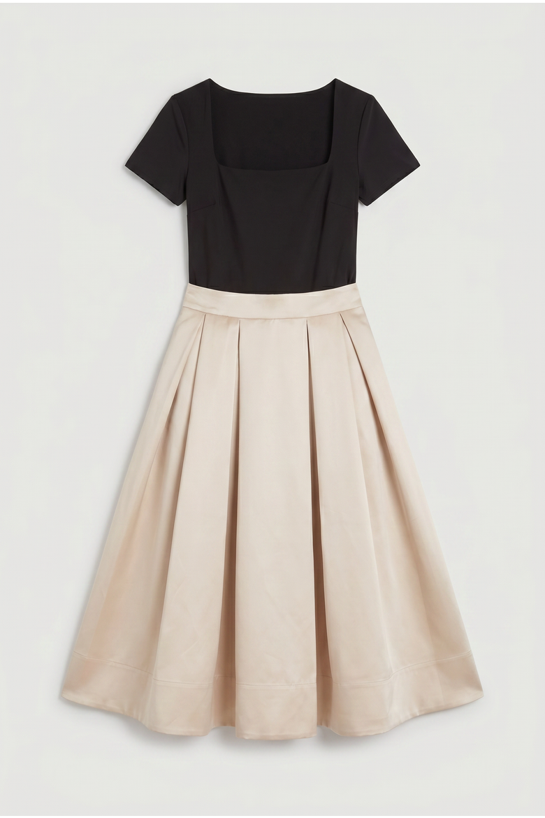 High-Waist Full Volume A-Line Skirt, Alternate, color, Champagne
