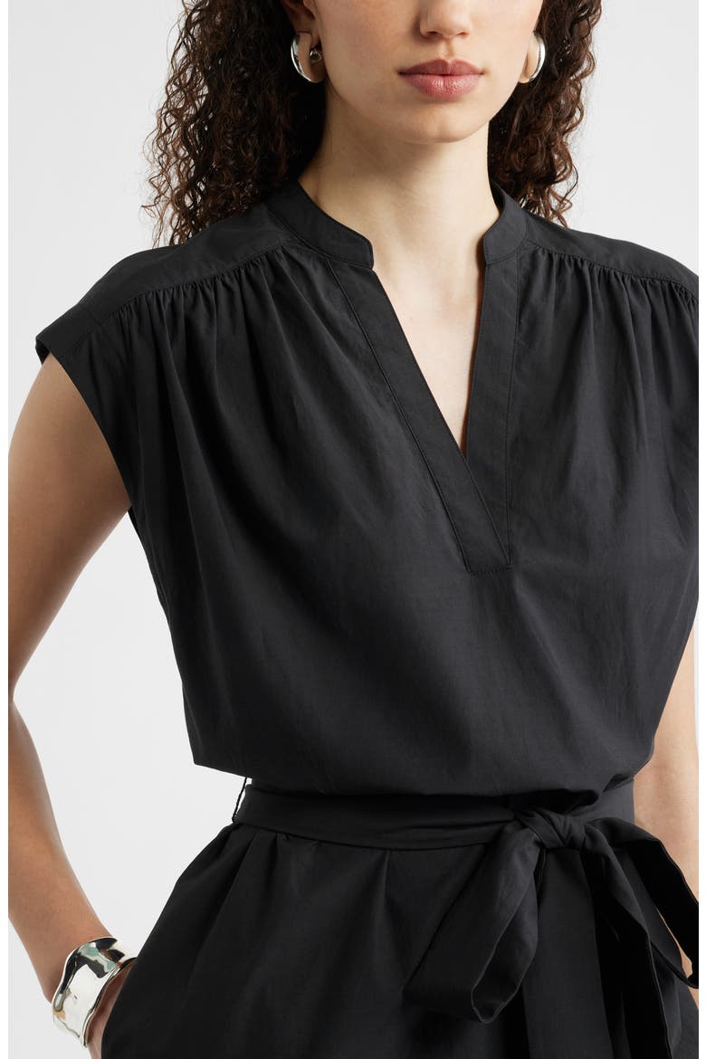 Sleeveless Belted Minidress, Alternate, color, BLACK