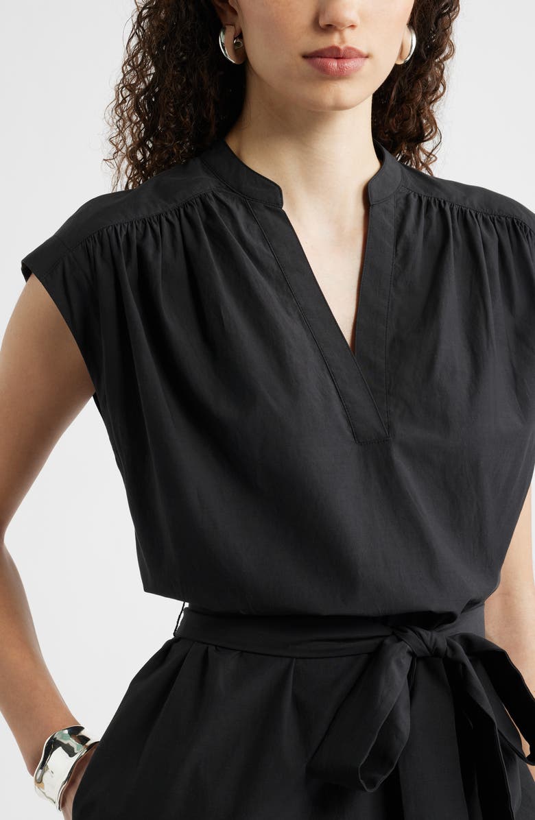 Nordstrom Sleeveless Belted Minidress, Alternate, color, Black