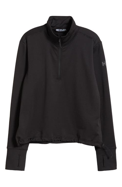 Helly Hansen Versalite Cinched Half-zip Top In 990 Black