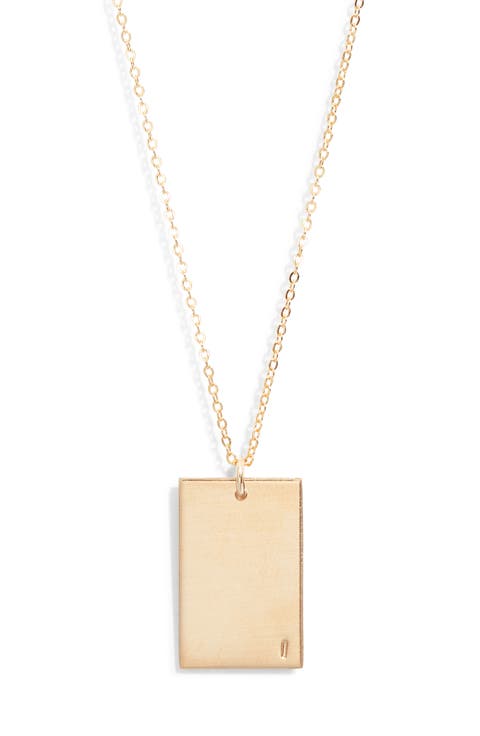 Goldie Initial Tag Pendant Necklace