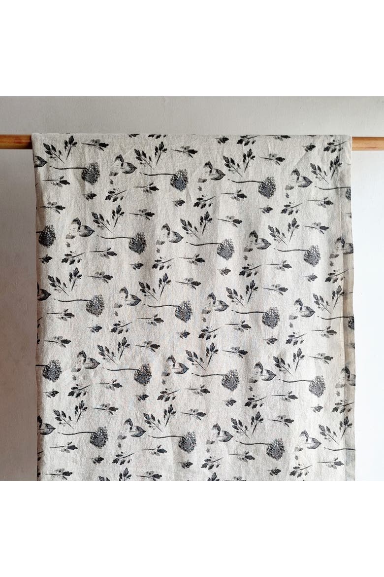 Floral Tablecloth, Main, color, Grey