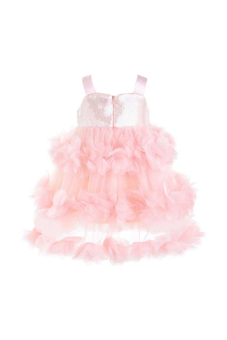 Veloria Sequin Tulle Flower Dress, Alternate, color, Pink