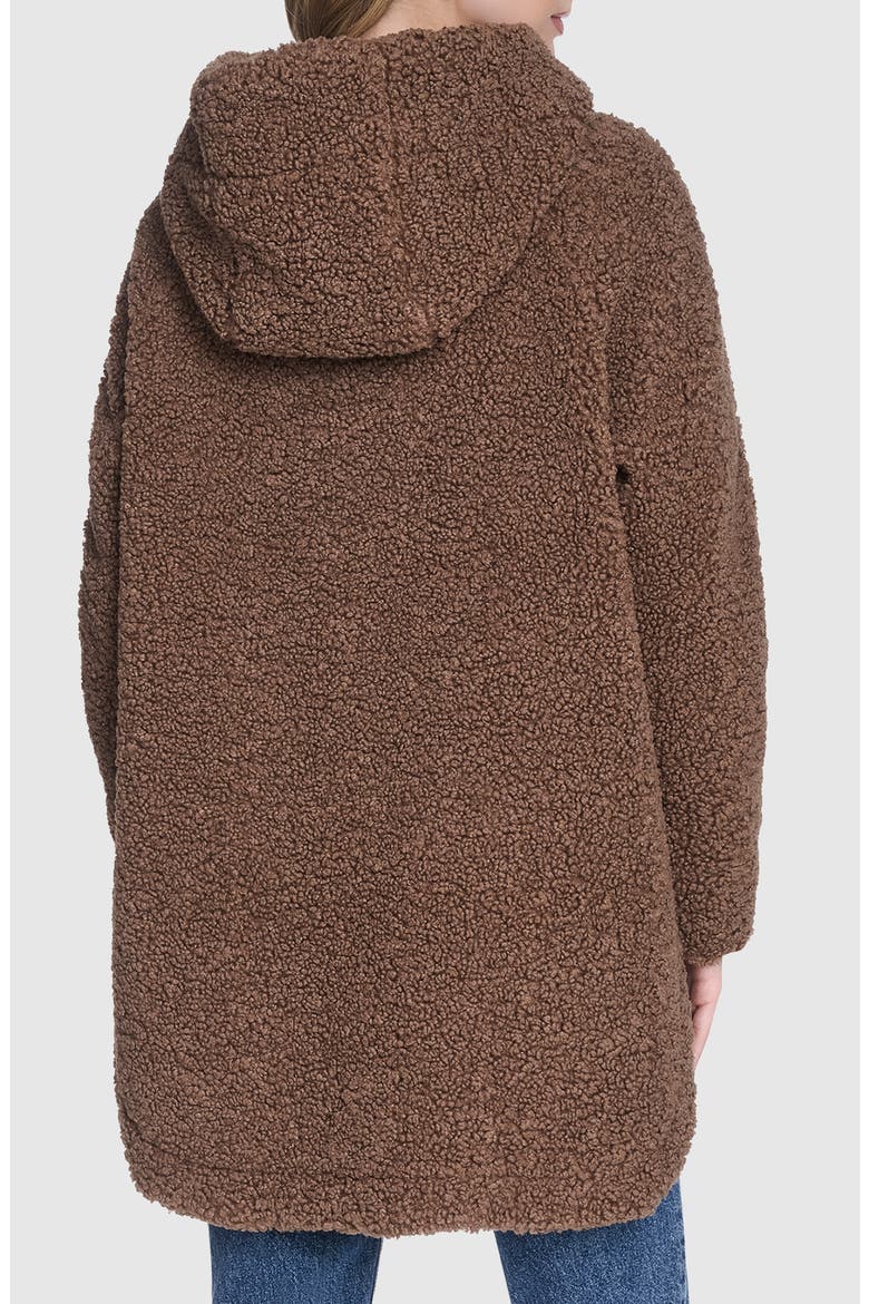Seneca Faux Shearling Hooded Jacket, Alternate, color, WALNUT