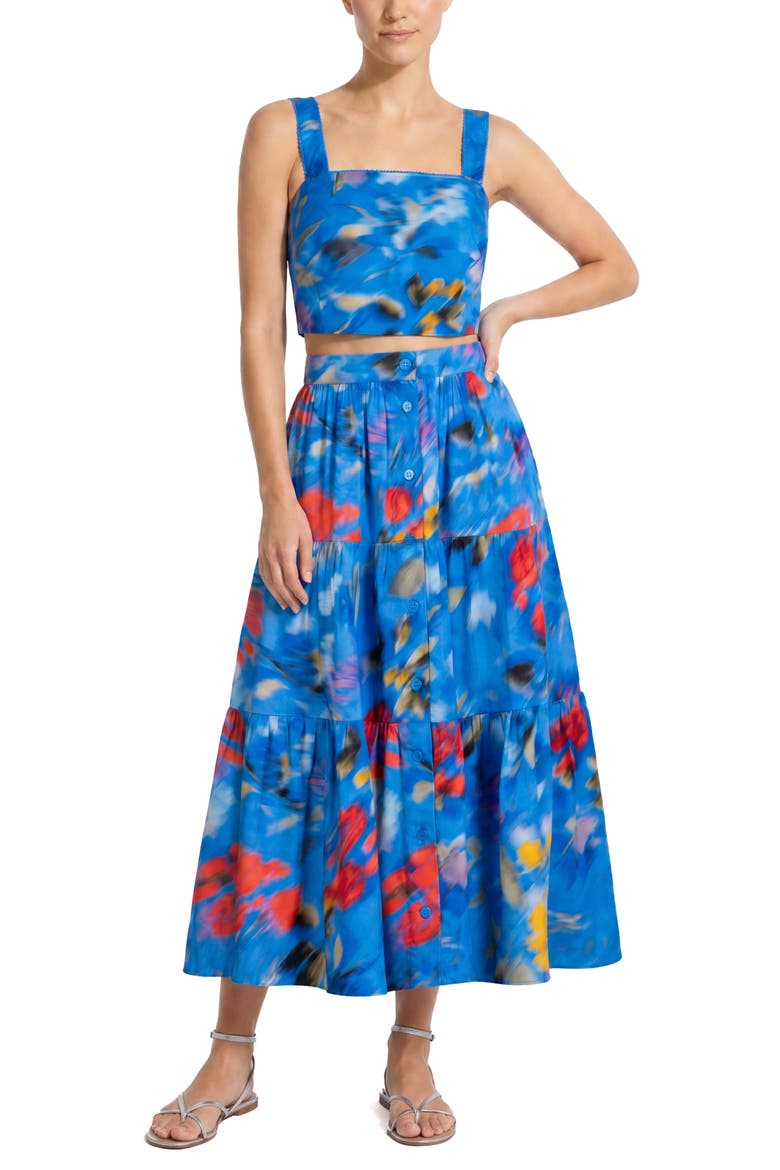 Joanna Tiered Maxi Skirt, Alternate, color, Larkspur Bay