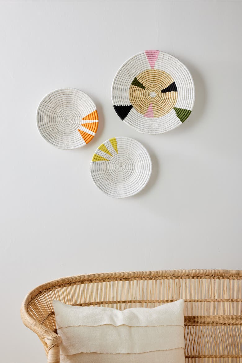 Moja Yellow Wall Basket, Main, color, Yellow