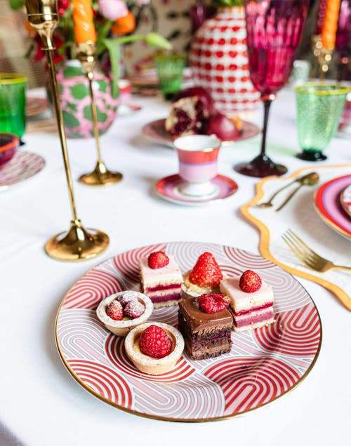 La Doublej Dessert Plates Set Of 2 Slinky Red In Slinky Red