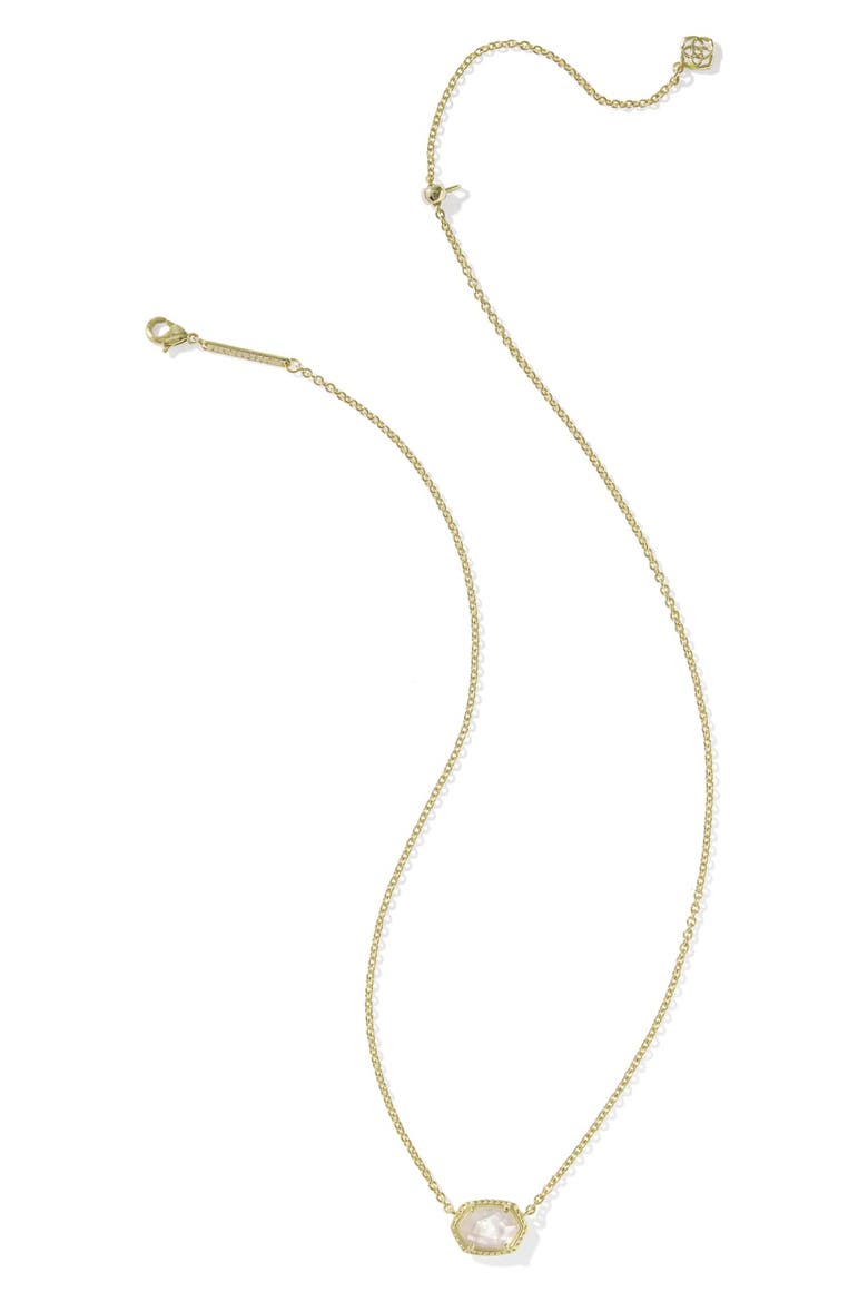 Daphne Frame Stone Pendant Necklace, Alternate, color, GOLD IVORY