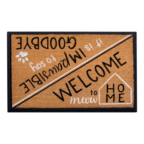 Convertible 27 X 39" Entrance Mat, Hello & Goodbye