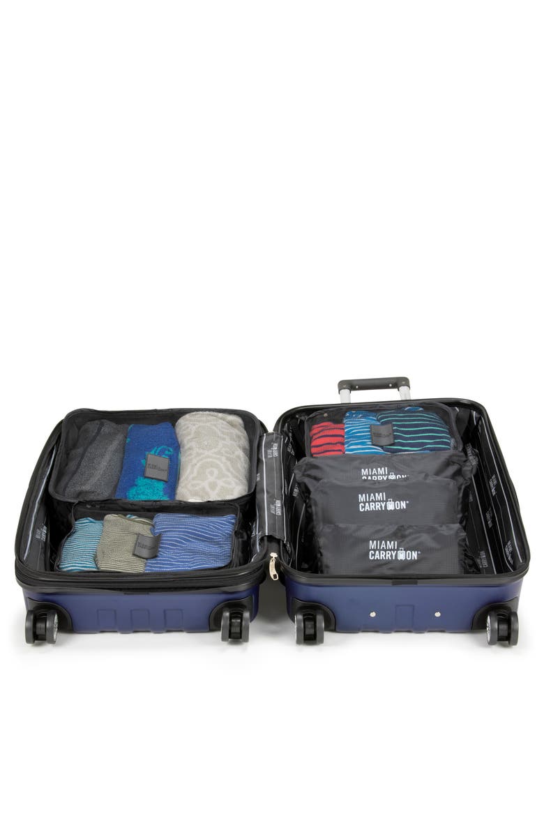 Travelers 6 Piece Organizational Packing Cubes, Alternate, color, Black